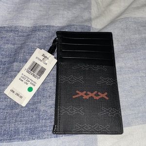 COPY - NWT! Ermenegildo Zegna couture leather zip case.